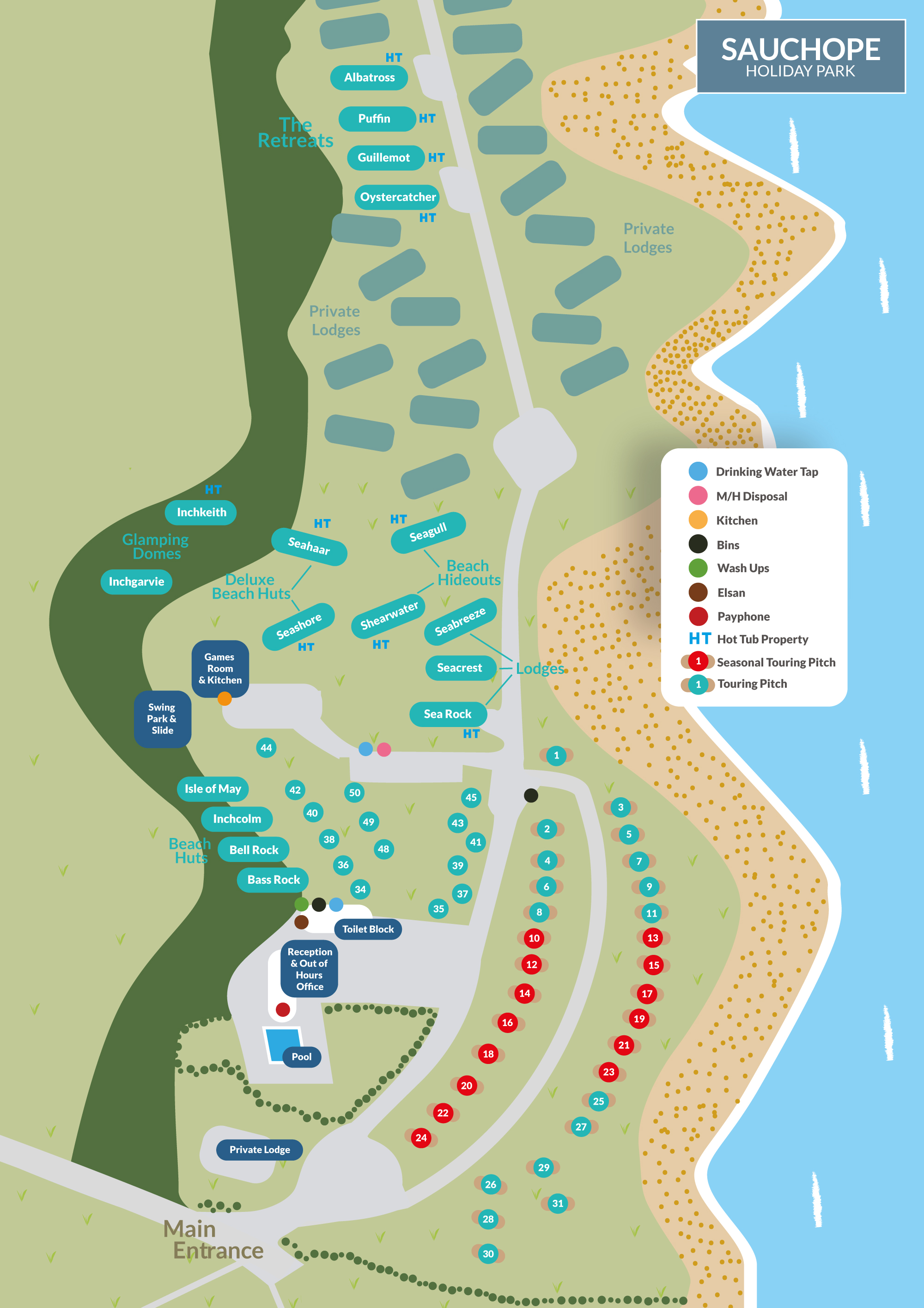 Sauchope Links Park in Crail, Fife