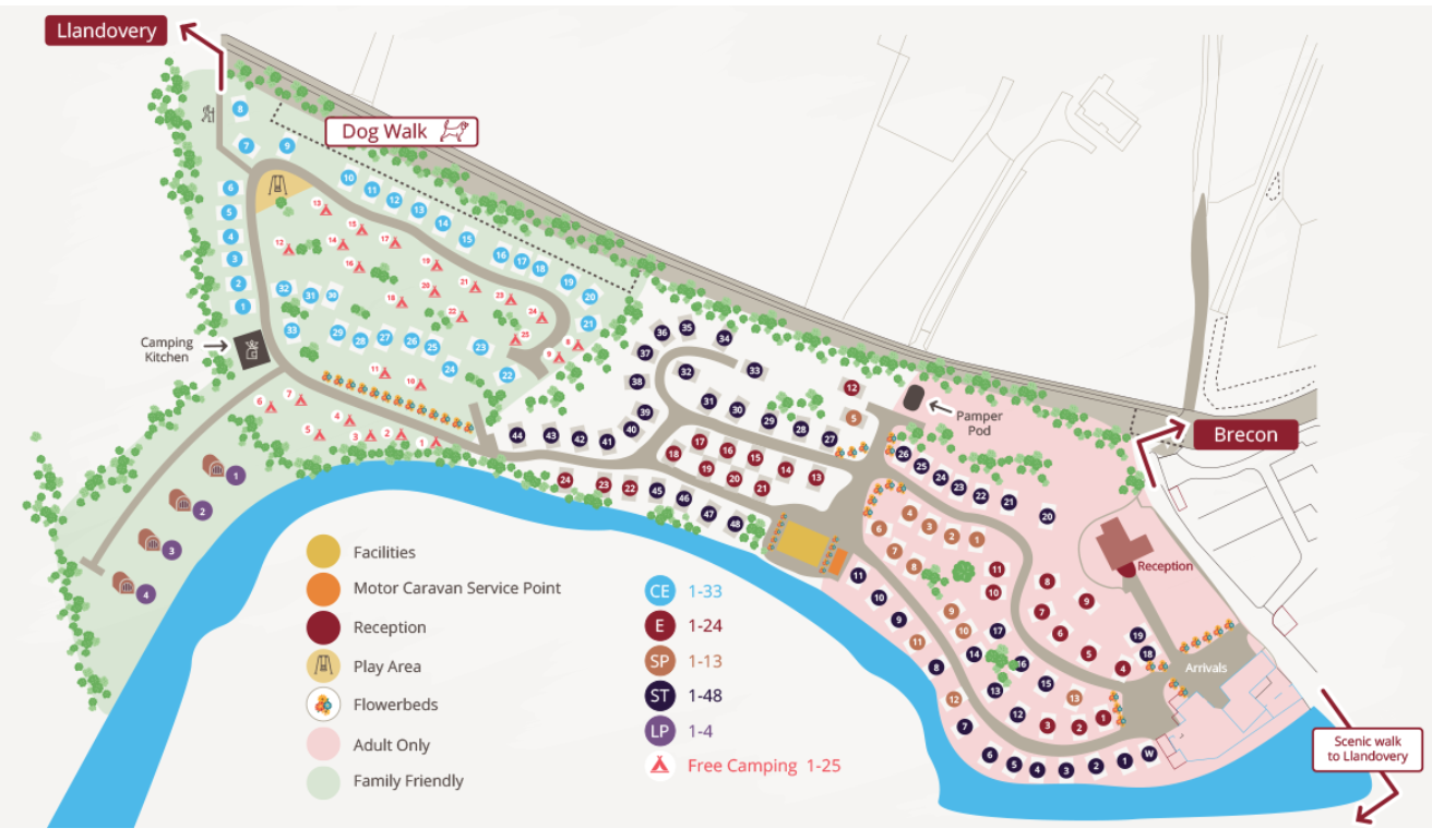 Erwlon Caravan and Camping Park in Llandovery, Carmarthenshire book