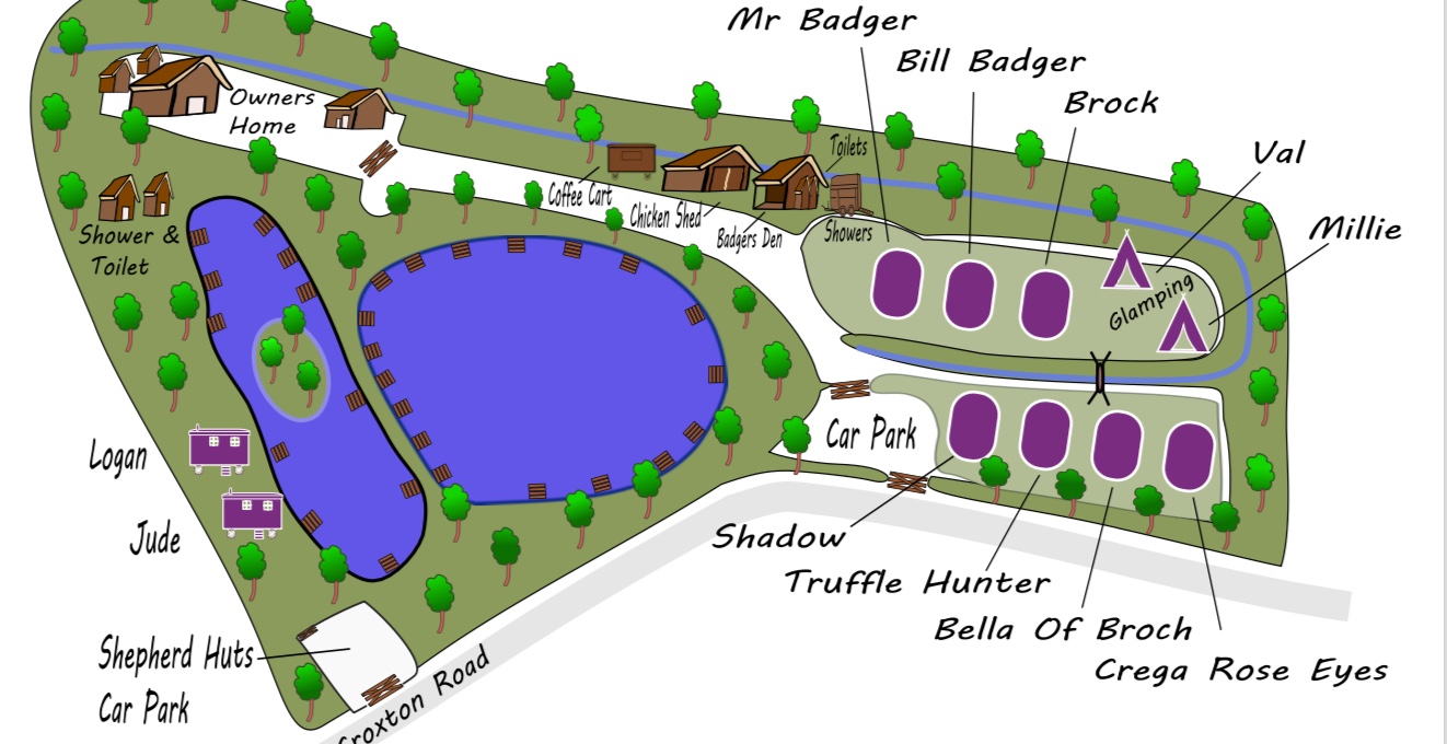 Purple Badger Camping and Fishing Lakes in Leicester, Leicestershire